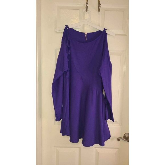 NWT Free People Tunic Mini Dress Violet Purple Size Medium - Picture 1 of 10